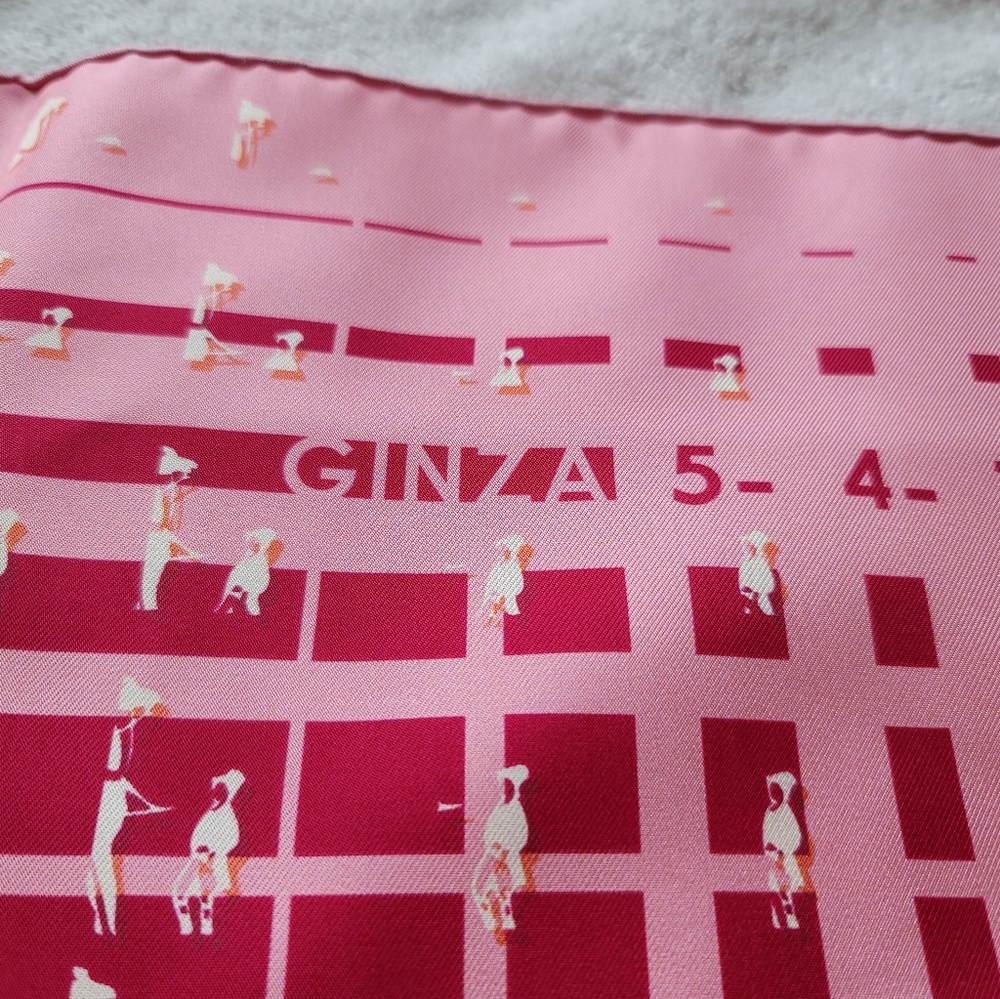 Hermes Carre Ginza Special Silk Scarf - Pink - Picture 9 of 10